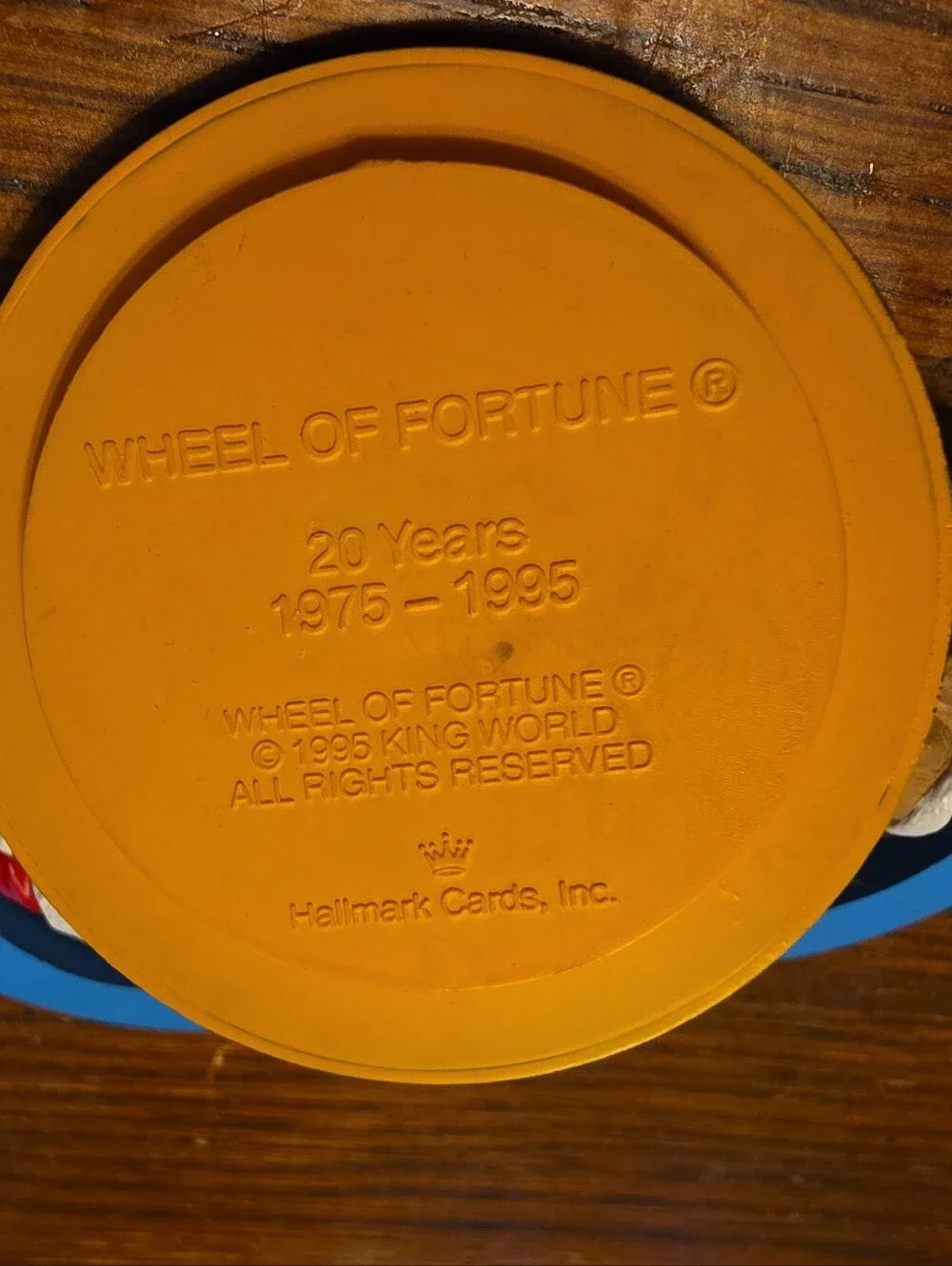 Hallmark Keepsake 1995 Wheel of Fortune Christmas Ornament Pressman TV Game Show